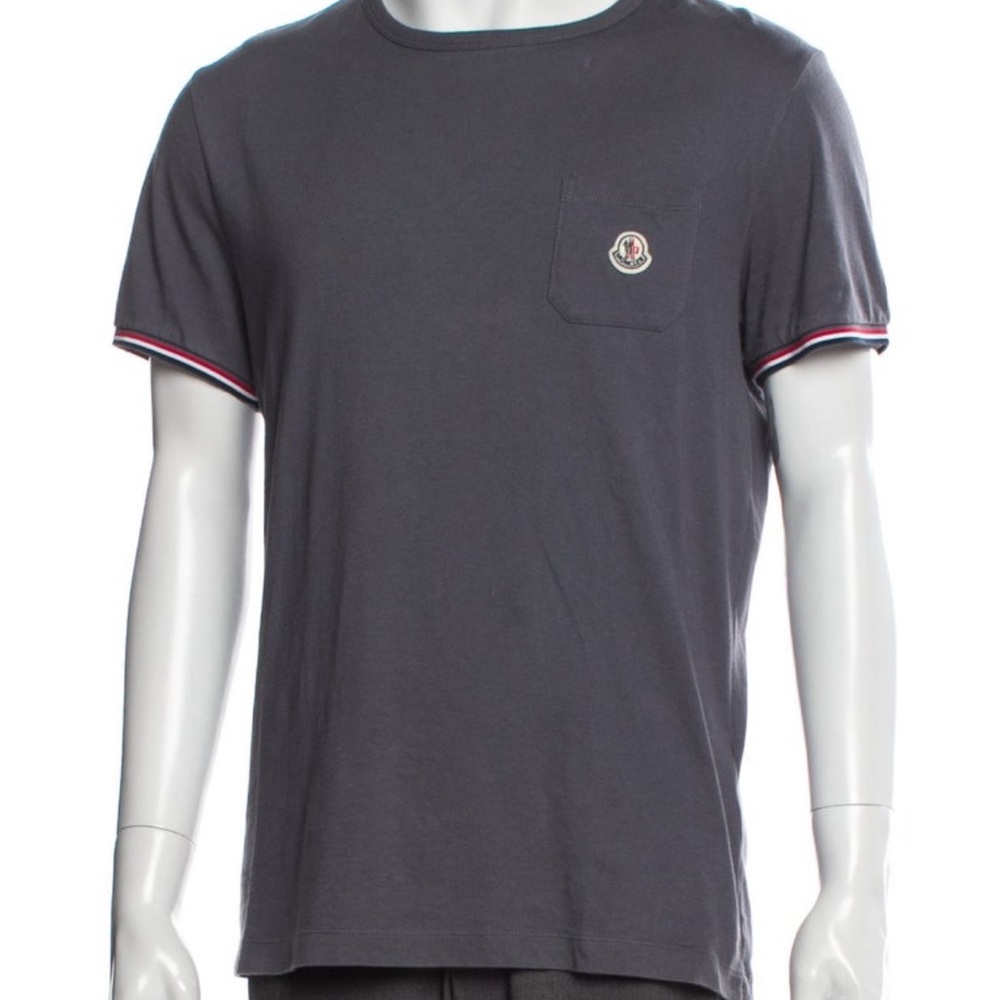 Moncler men’s 100% cotton logo pocket short sleeve t shirt tee medium